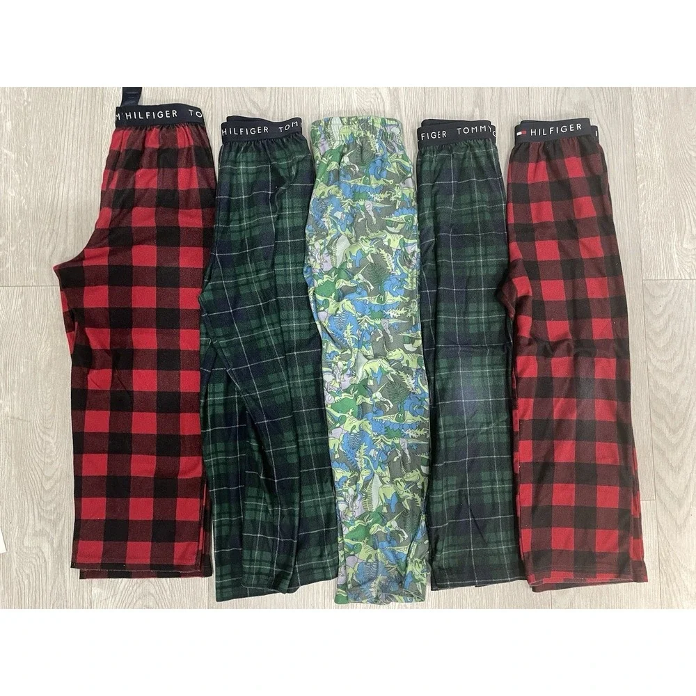 Lot of 5 Boys Pajamas in Size Medium - 4 Tommy Hilfiger & 1 Cat & Jack